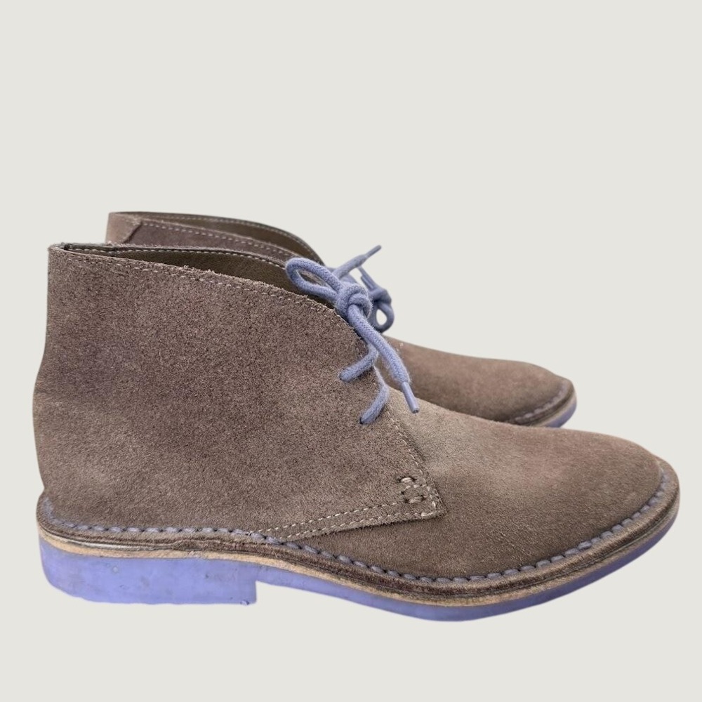 Vellies Chukka Boots Womens 6 Brown Suede Lavender Sole Good Desert Boot